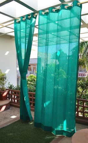 Balcony Green Curtain